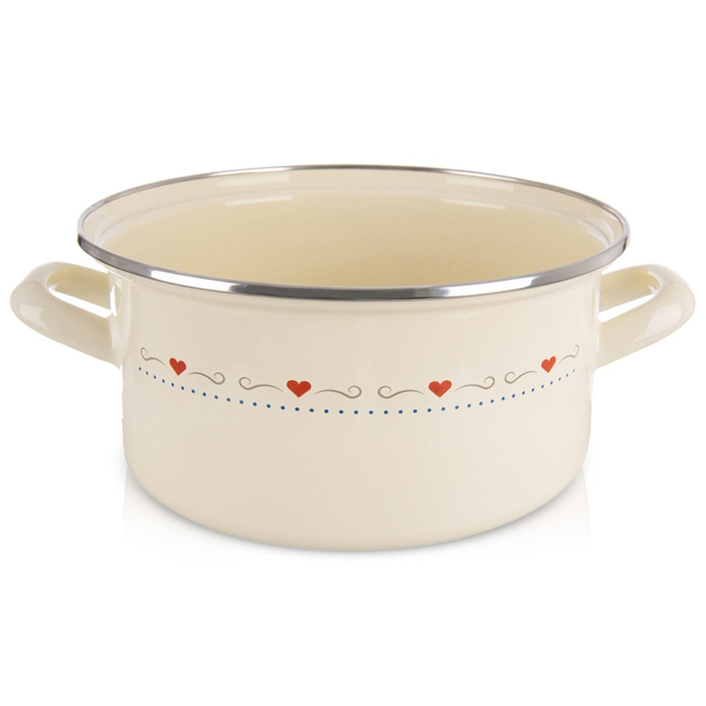 Cream enamel pot TONCA 24 cm, 4 l