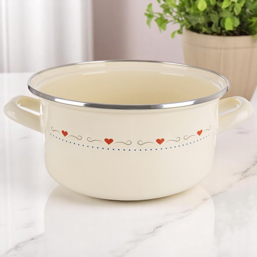Cream enamel pot TONCA 24 cm, 4 l