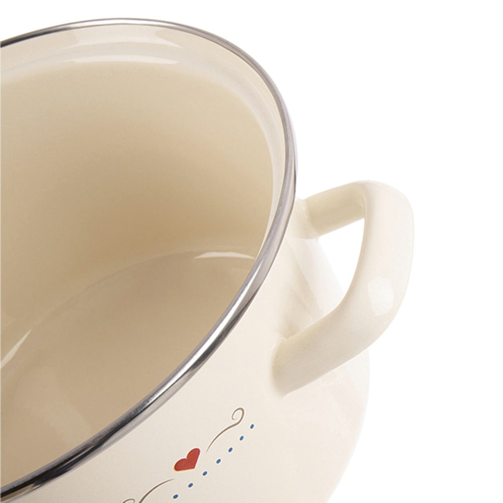 Cream enamel pot TONCA 24 cm, 4 l