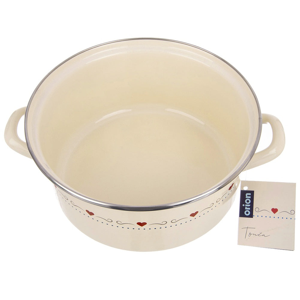 Cream enamel pot TONCA 24 cm, 4 l