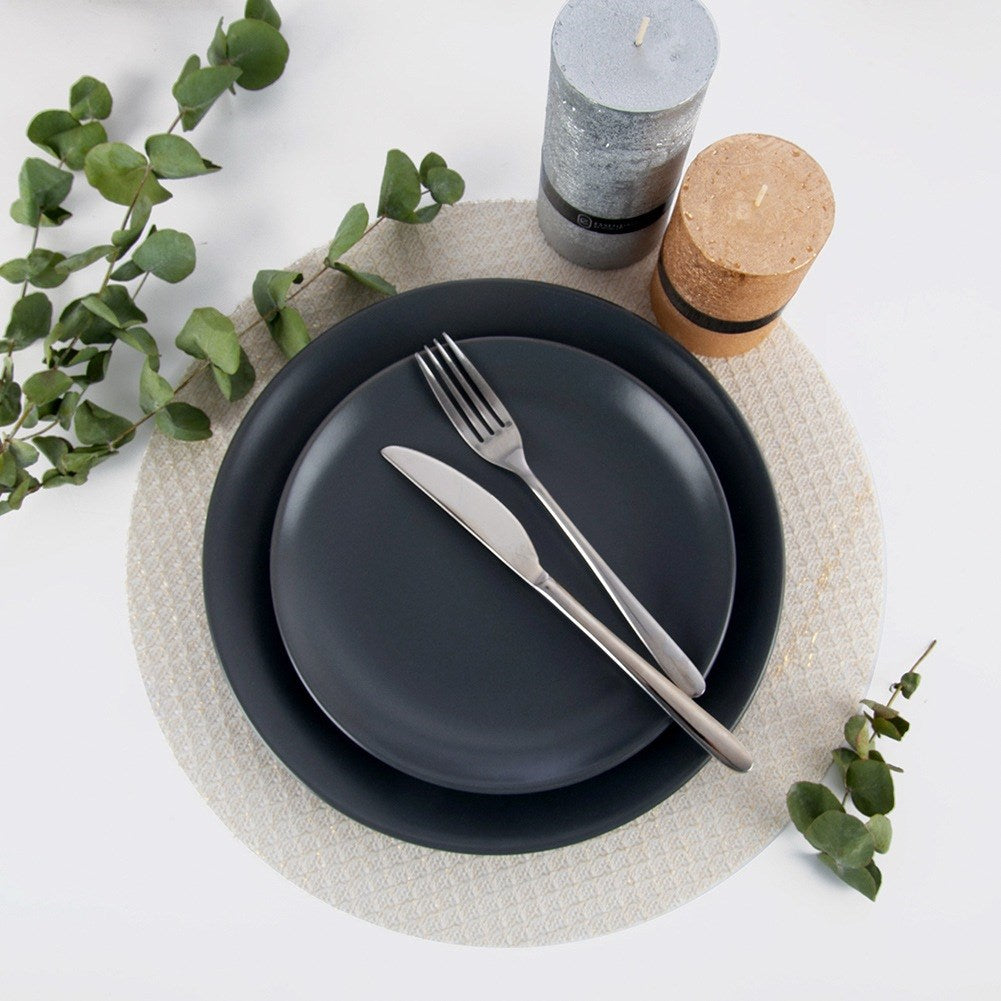 Cream gold table mat 38 cm