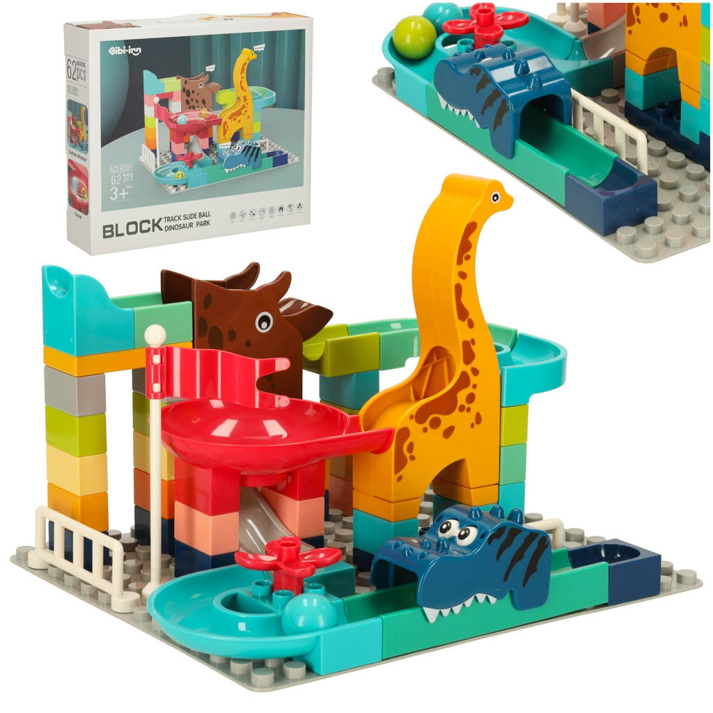 Creative blocks ball track dinosaur park 62pcs