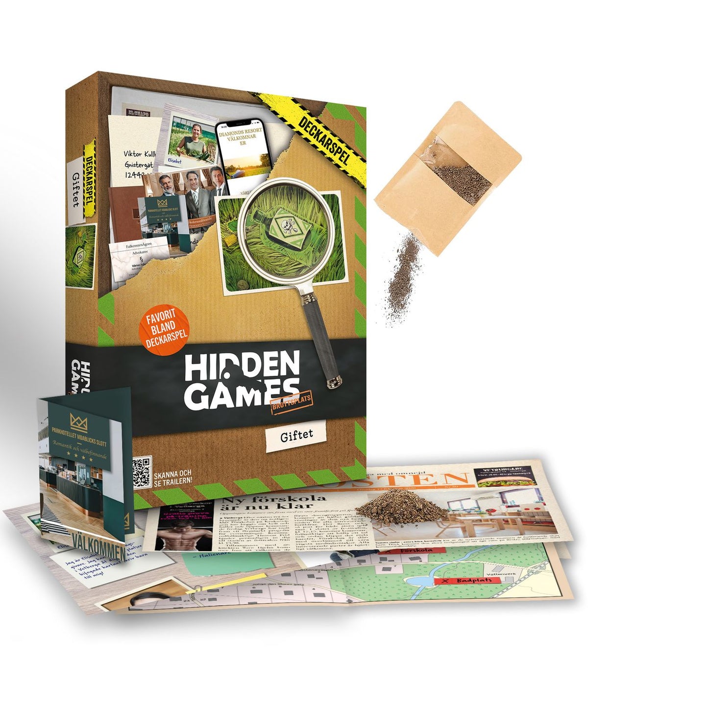 Crime Scene Board Game - Mystery Puzzle Adventure