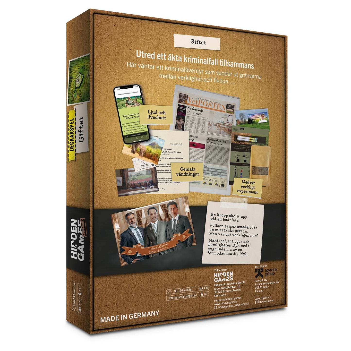 Crime Scene Board Game - Mystery Puzzle Adventure