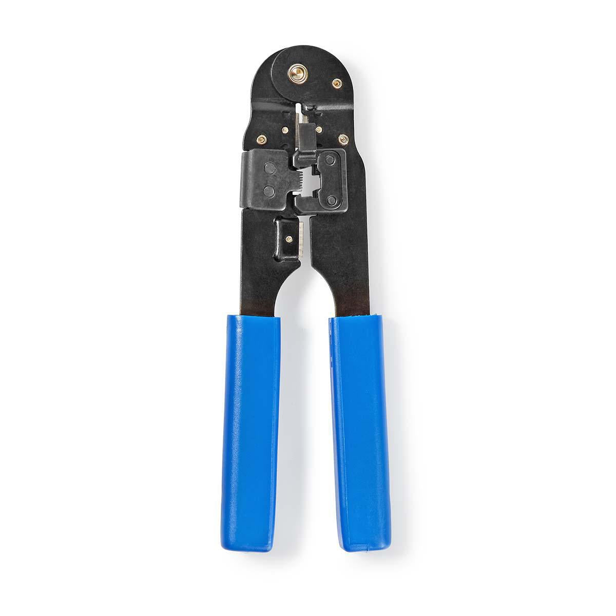 Crimping pliers | CAT5 / CAT5e / CAT6 / CAT6a / RJ45 | Cutting / Stripping / Pliers | ABS / Steel | Blue