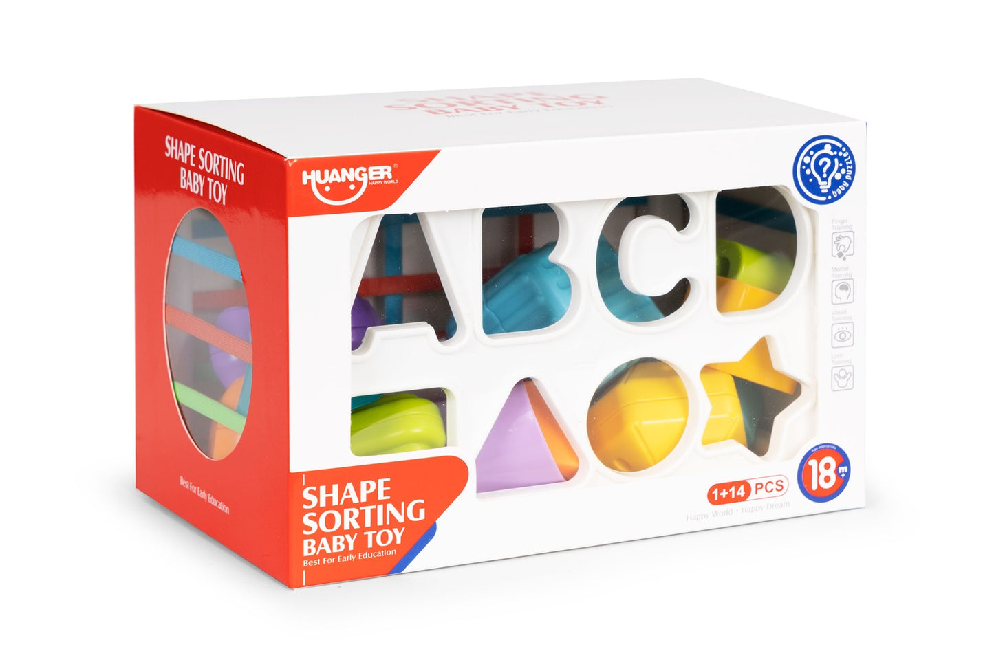 Cube shape sorter for children 14 blocks +18m