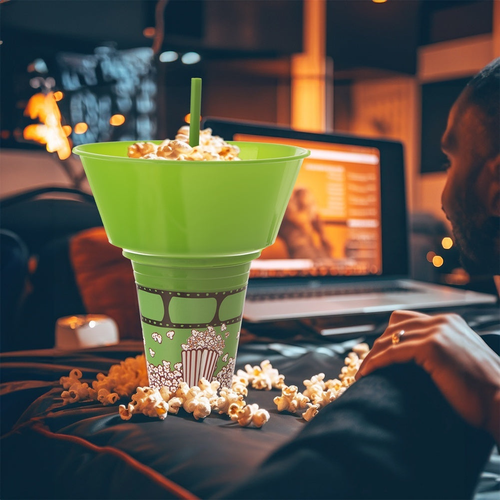 Cup with bowl for popcorn - practical solution for movie nights
