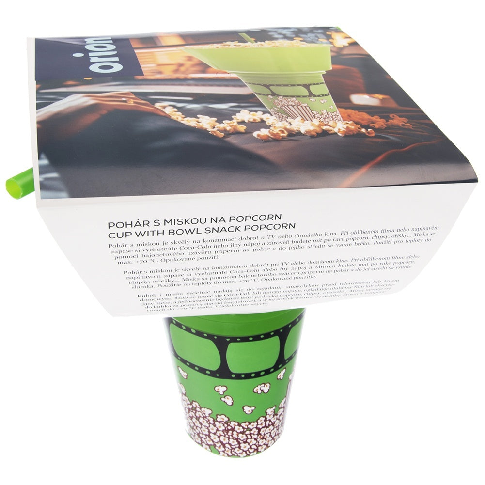 Cup with bowl for popcorn - practical solution for movie nights