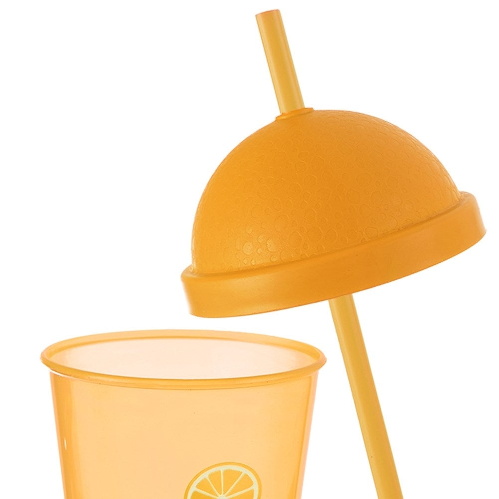 Cup with lid and straw for cocktails and iced tea