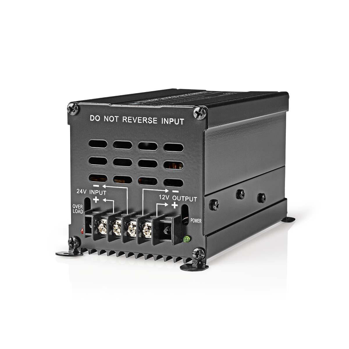 Current converter | Car driven | 24 V DC | 12 V DC | 240 W | Screw terminal | Equipped with a fuse | Black