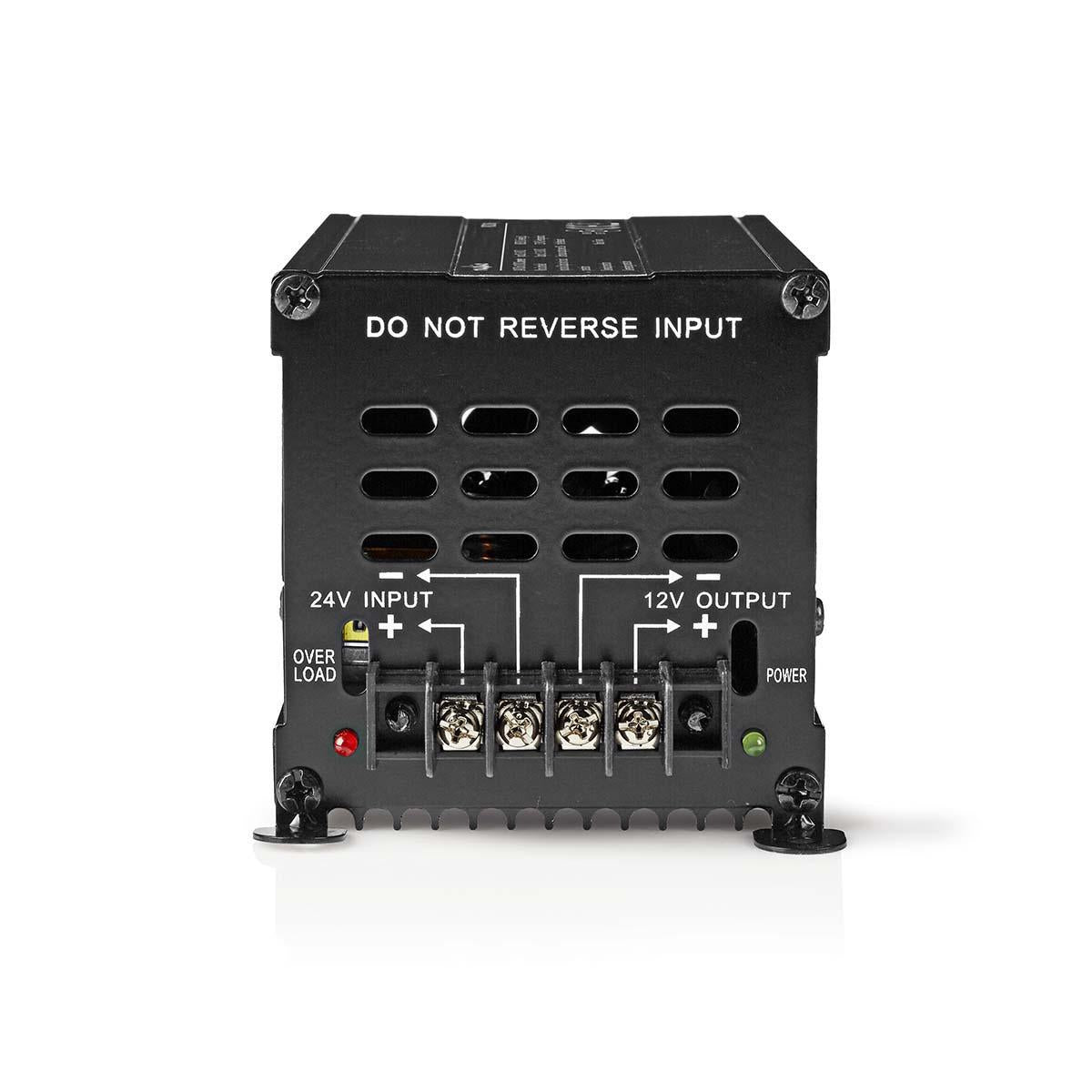 Current converter | Car driven | 24 V DC | 12 V DC | 240 W | Screw terminal | Equipped with a fuse | Black