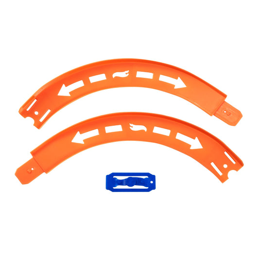 Hot Wheels Curve Track Set, 2 Pieces, 1 Clip