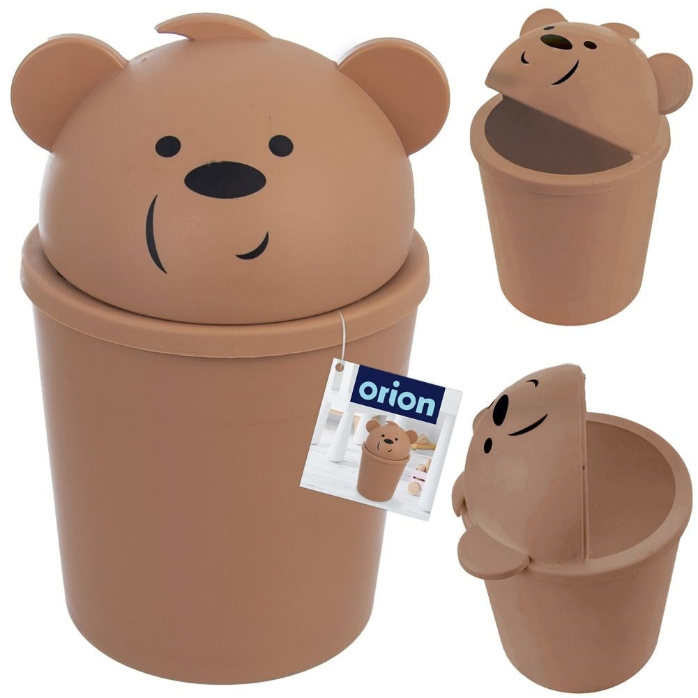 Cute bear bin with removable lid for the children's room