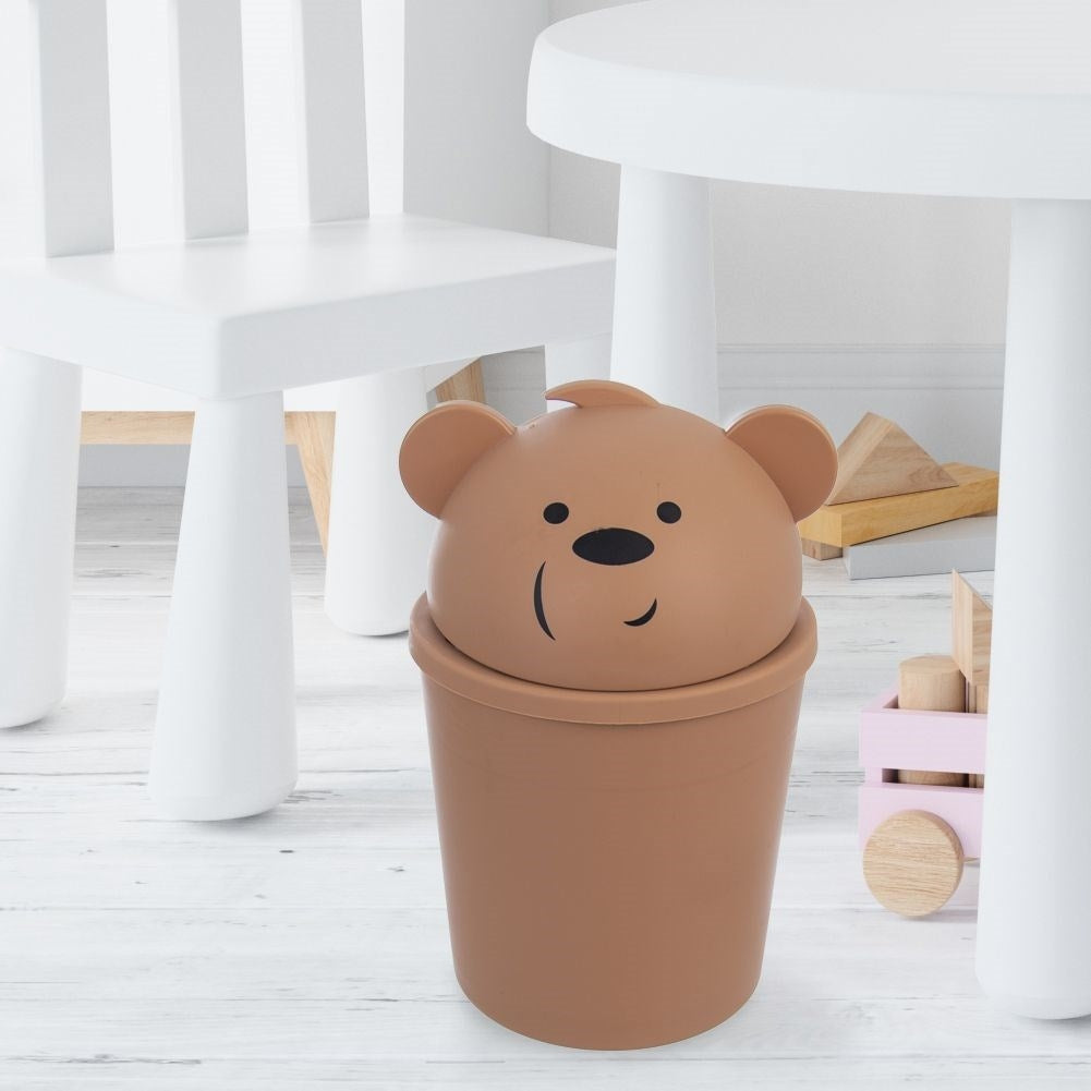 Cute bear bin with removable lid for the children's room