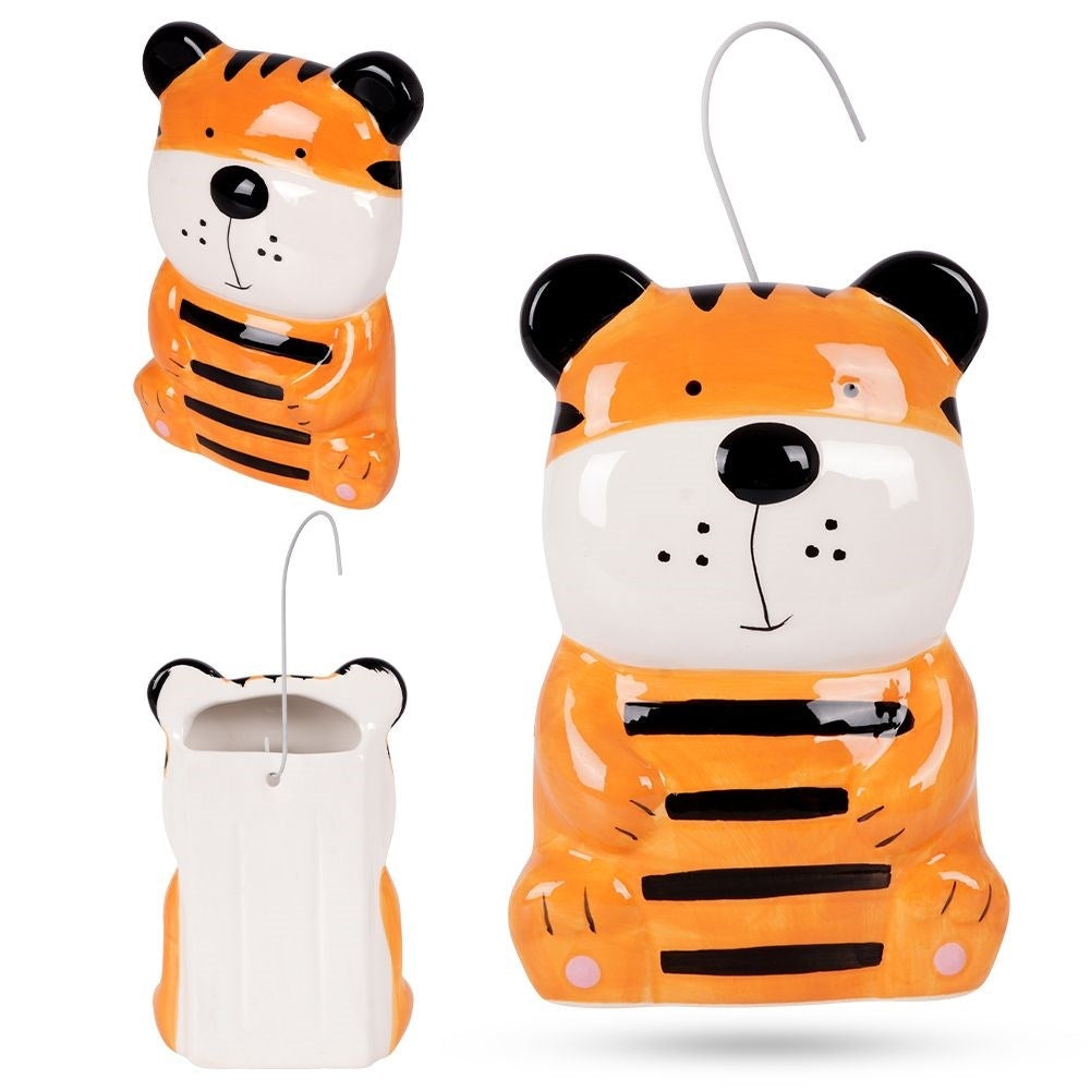 Cute tiger ceramic humidifier for children's rooms, hangs on elements