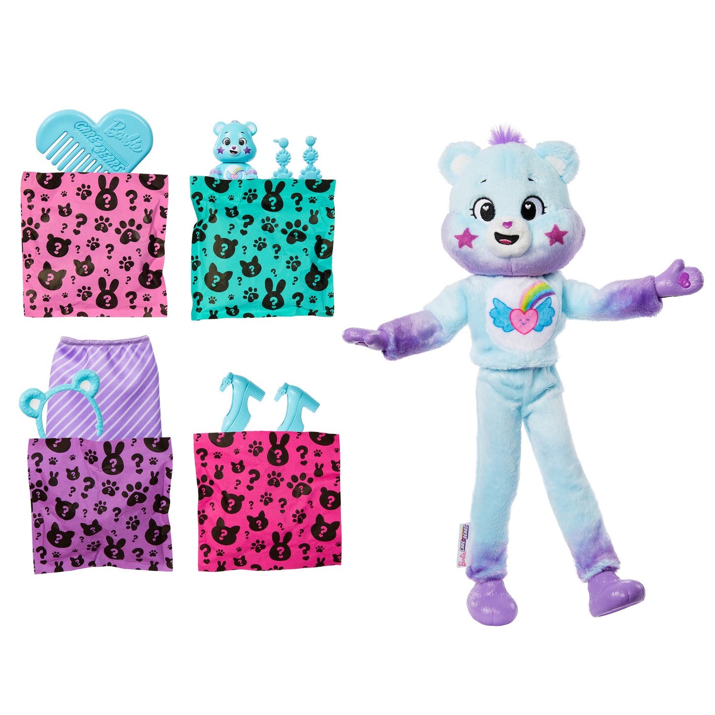 Barbie Doll with Purple Bear Costume and Surprises