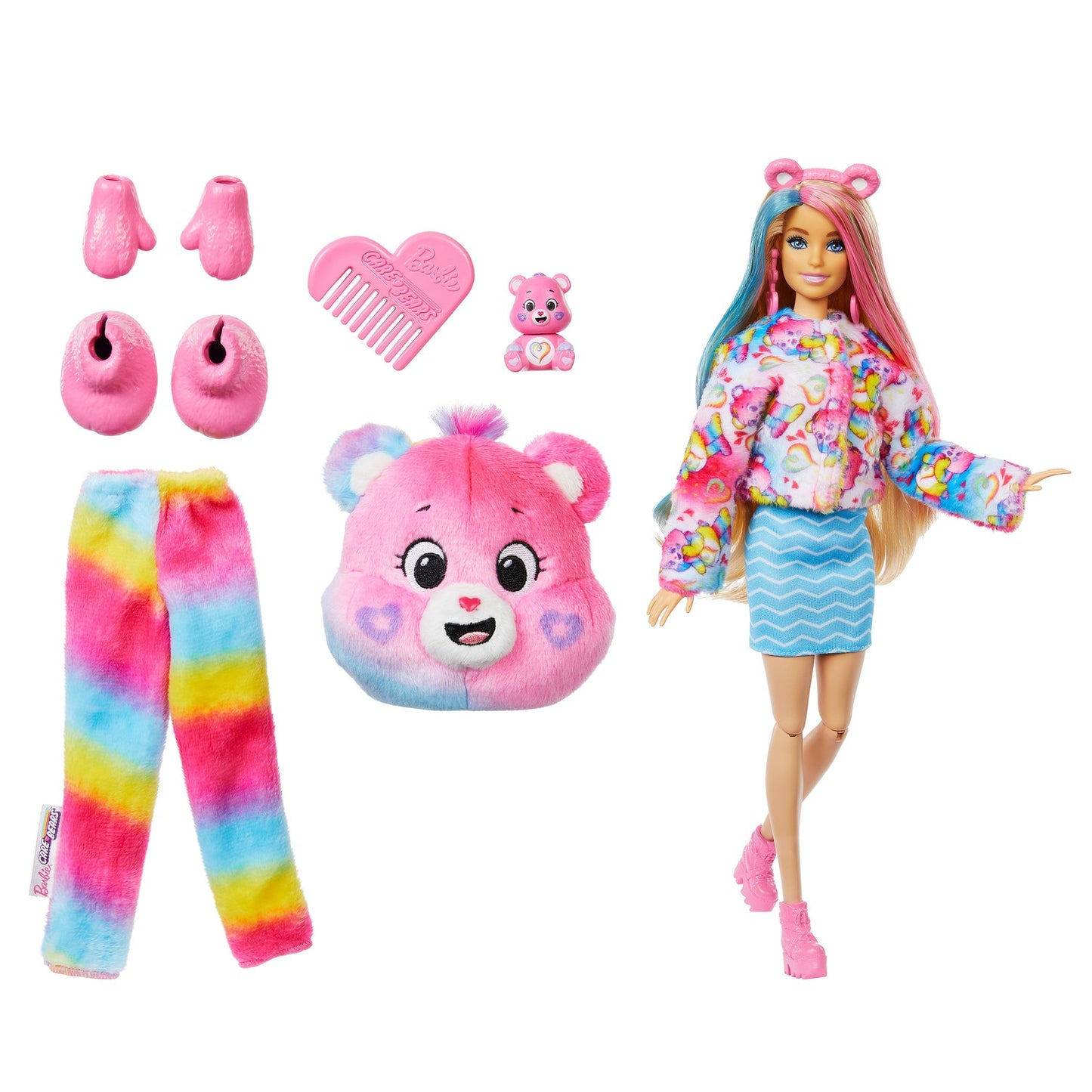 Barbie Doll with Pink Bear Costume & 10 Surprises