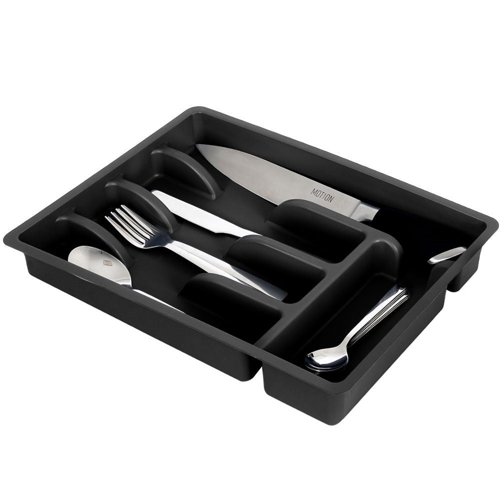 Cutlery Box - Black Insert with 5 Compartments for Organization