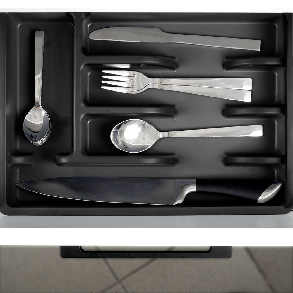 Cutlery Box - Black Insert with 5 Compartments for Organization
