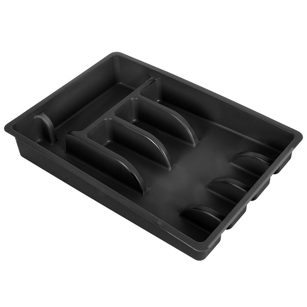 Cutlery Box - Black Insert with 5 Compartments for Organization