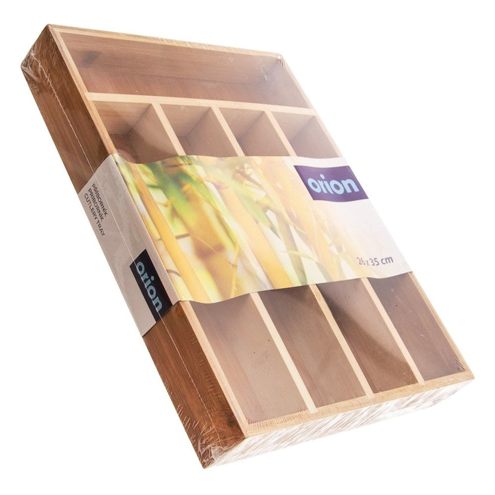 Cutlery and kitchen utensil organizer in bamboo wood