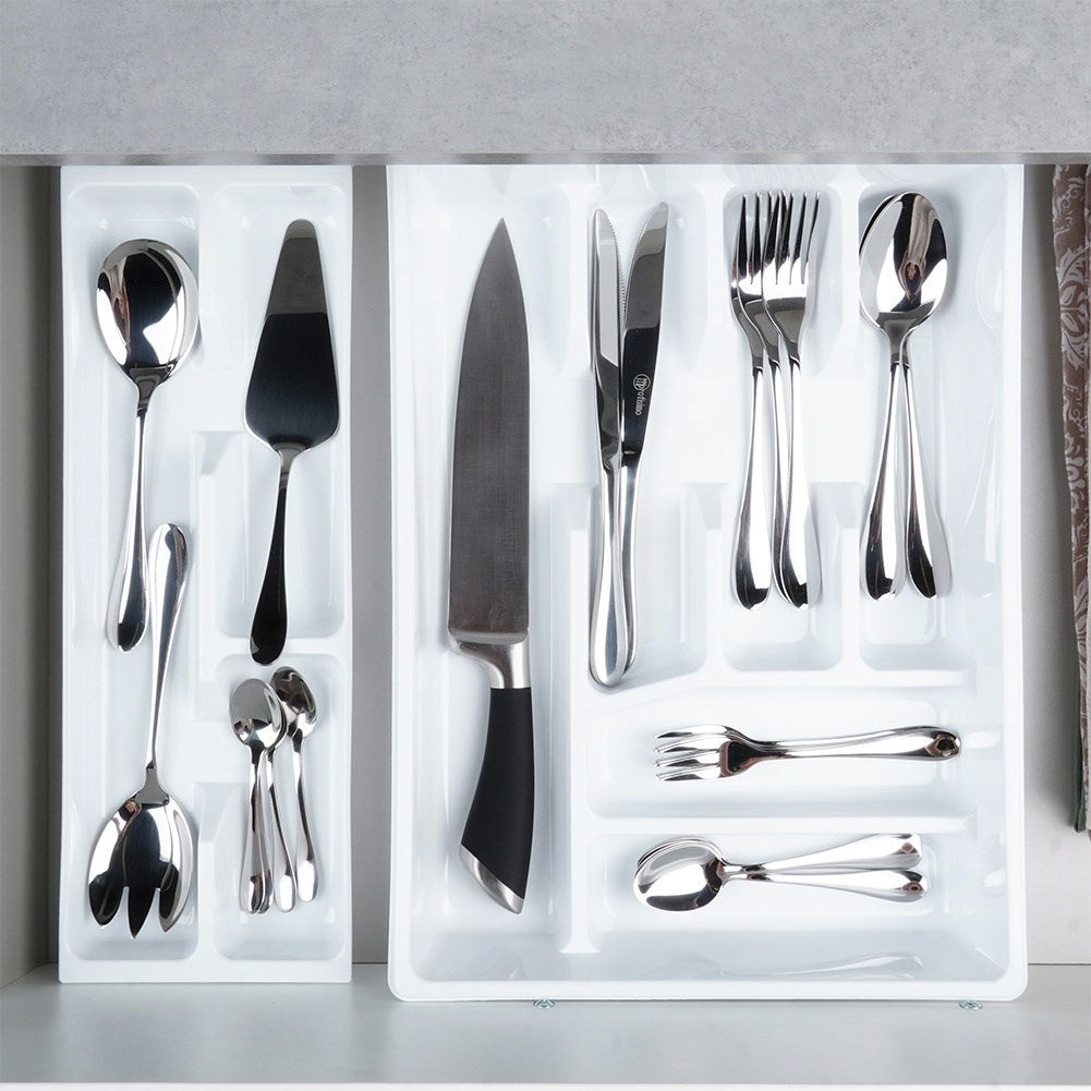 Cutlery box with removable insert and 9 compartments