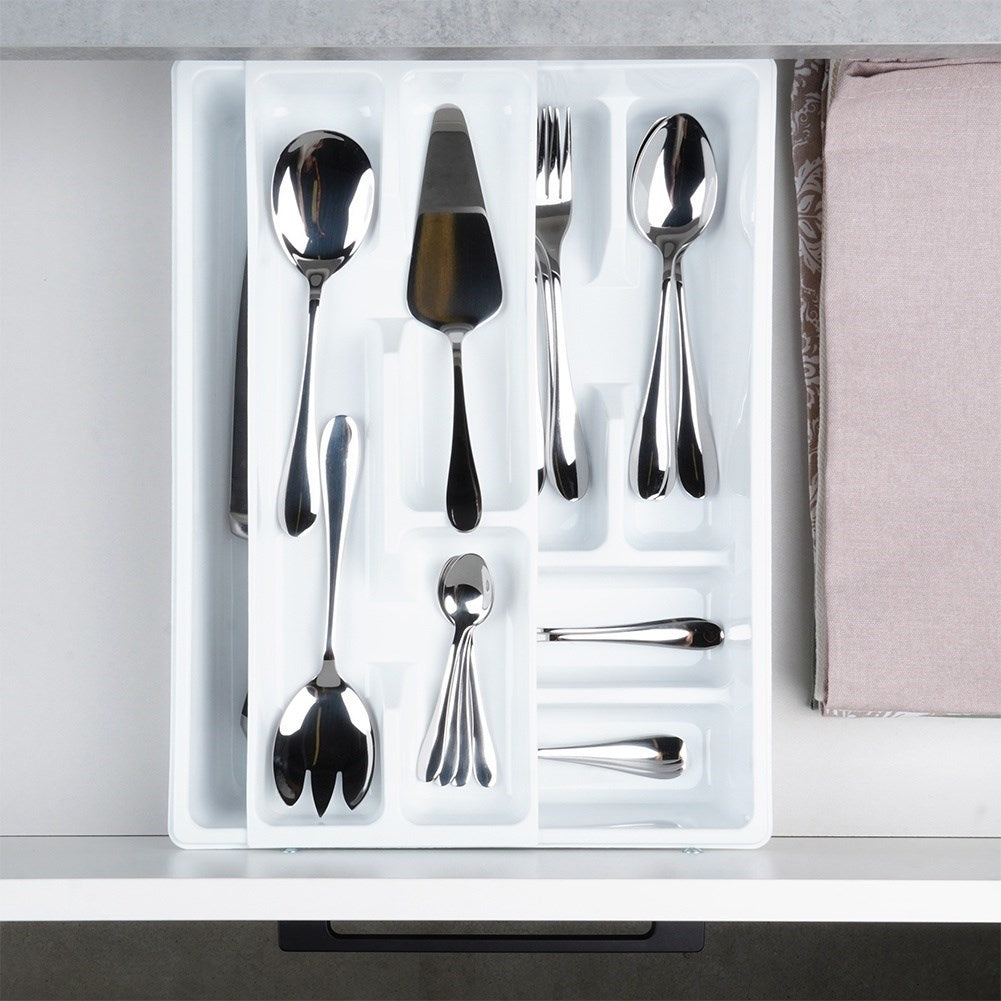Cutlery box with removable insert and 9 compartments