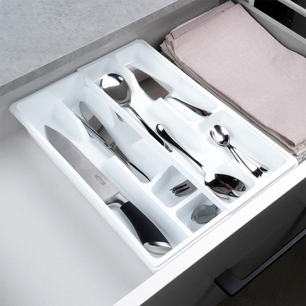 Cutlery box with removable insert and 9 compartments