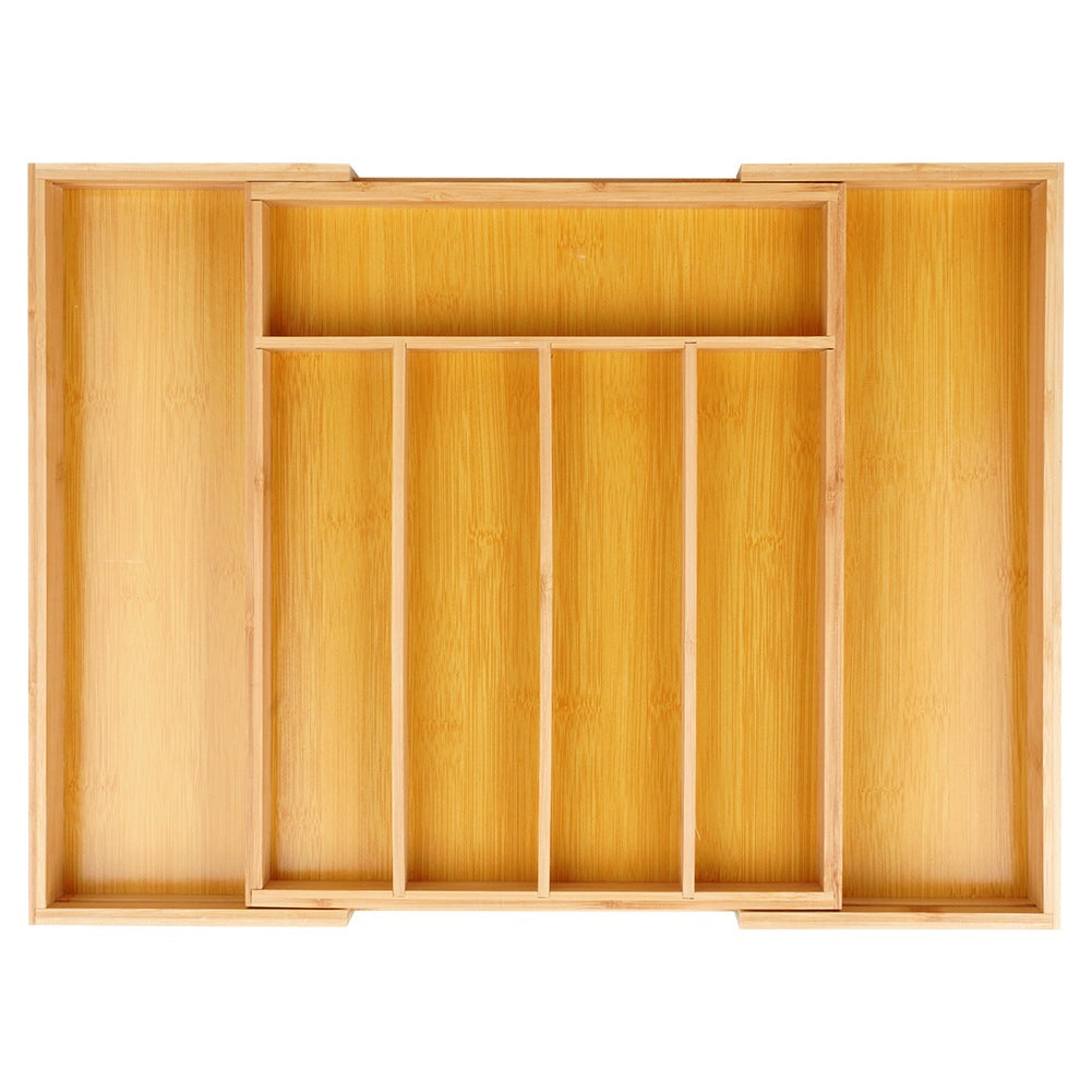 Cutlery drawer insert extendable bamboo 28-45x33.5 cm
