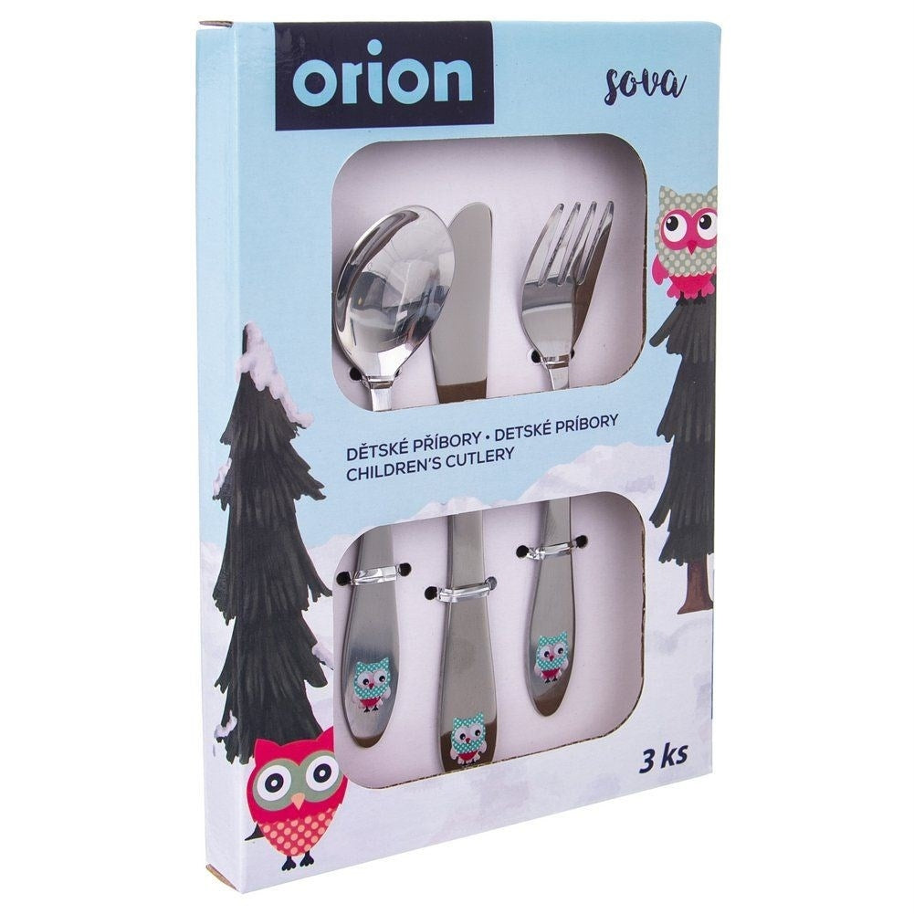 Cutlery for children with owl motif - safe design