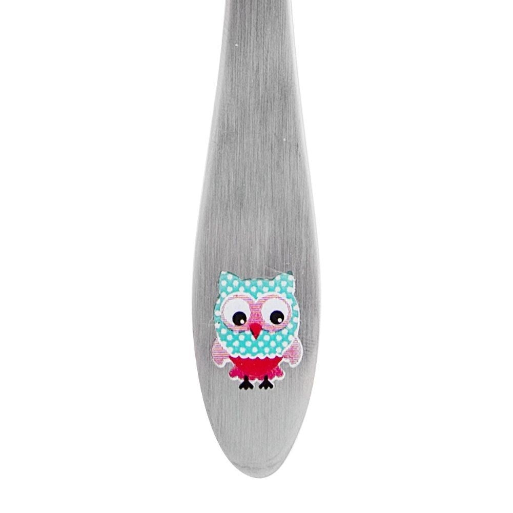 Cutlery for children with owl motif - safe design