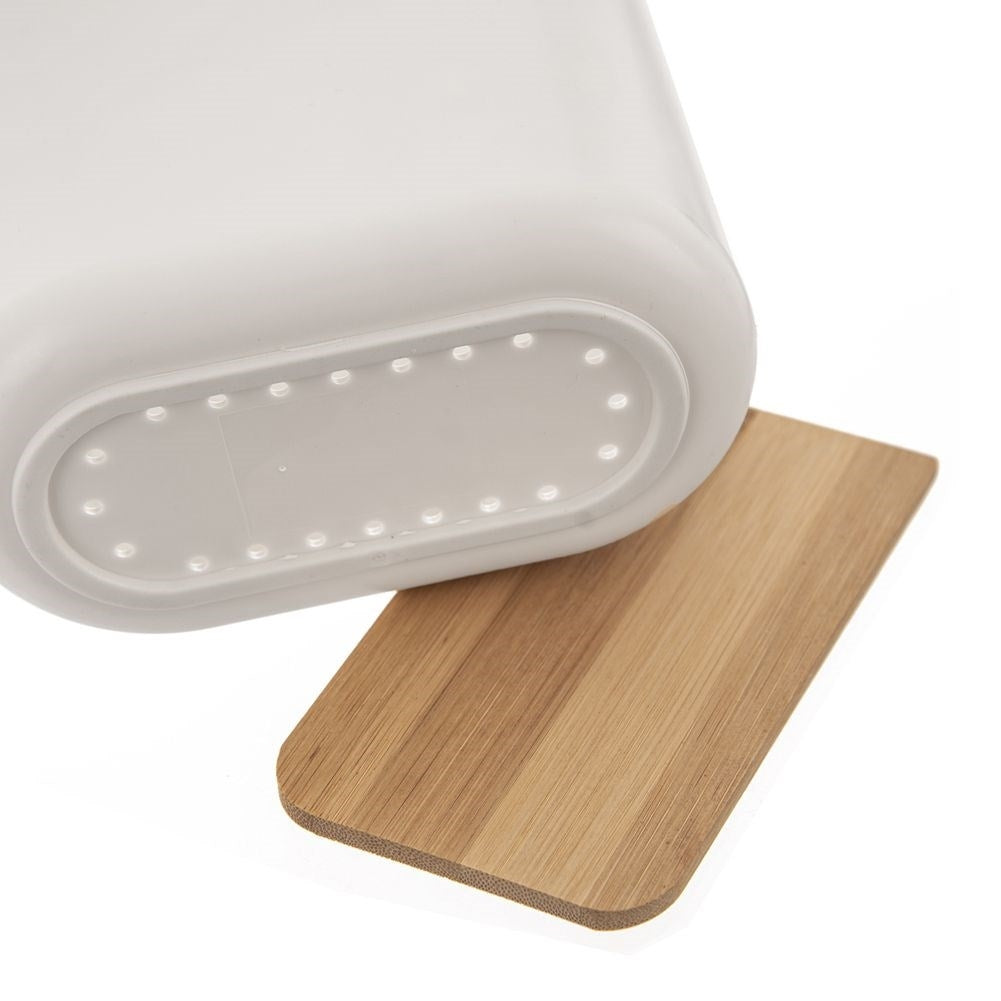 Cutlery holder in white plastic with two compartments for draining