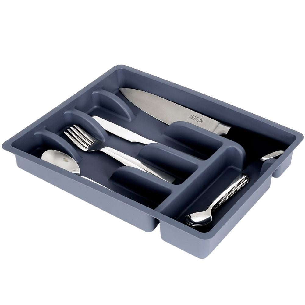 Cutlery insert with 5 compartments in elegant graphite color