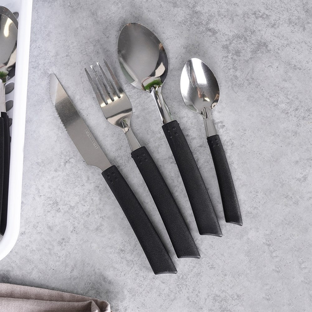 Cutlery set for 6 with drawer insert, stainless steel and plastic