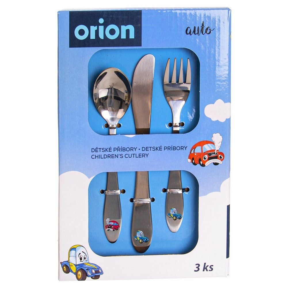 Cutlery set for children - Three-piece with car motif