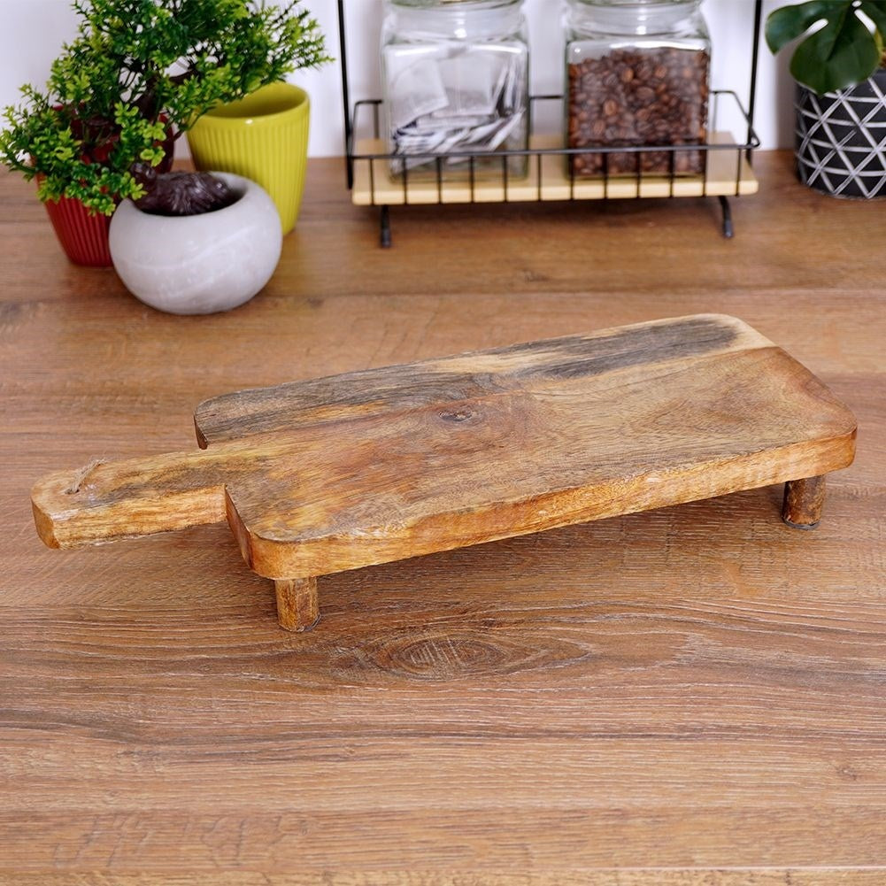 Cutting Board & Serving Tray in Mango Wood with Handle