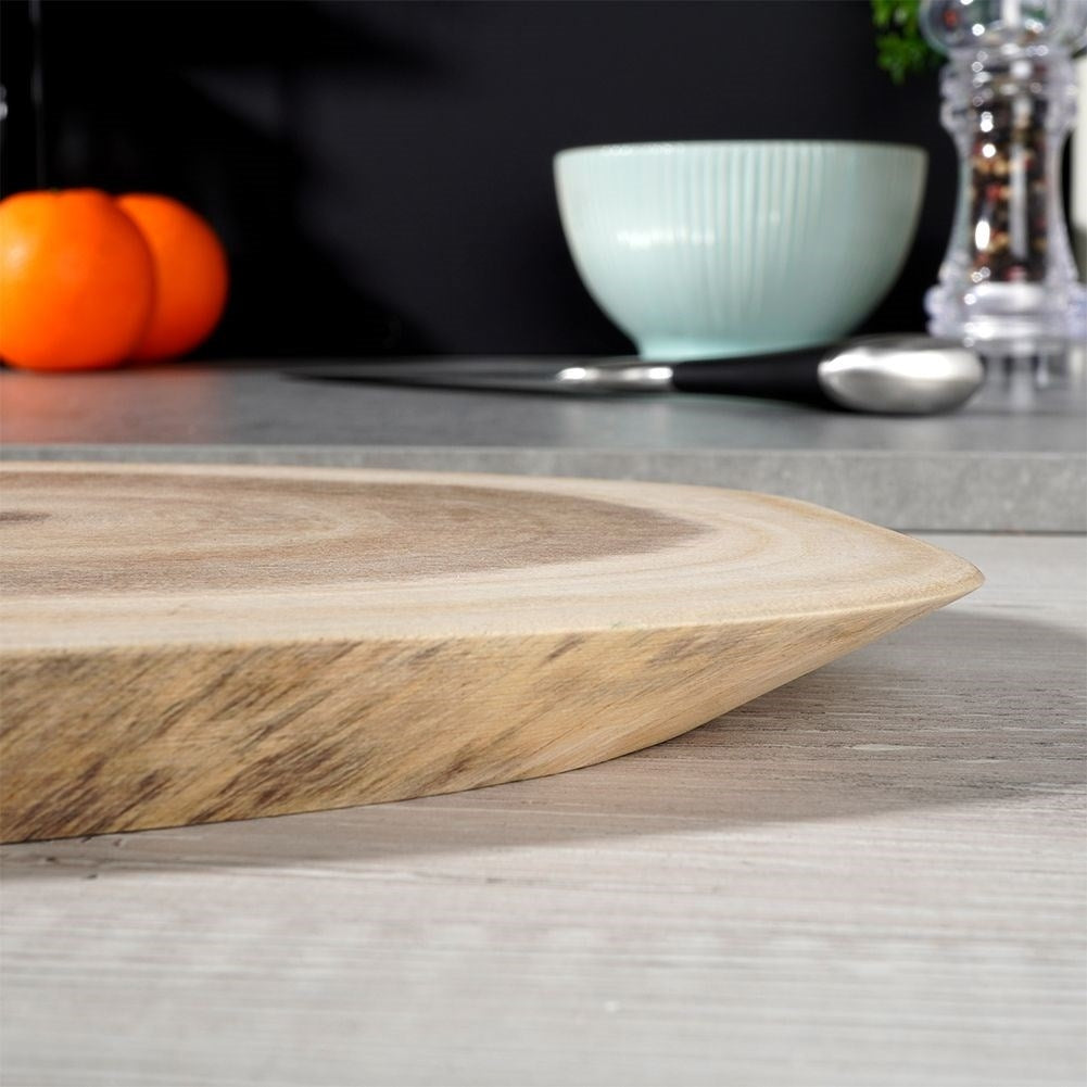 Cutting Board & Serving Tray in Natural Acacia Wood