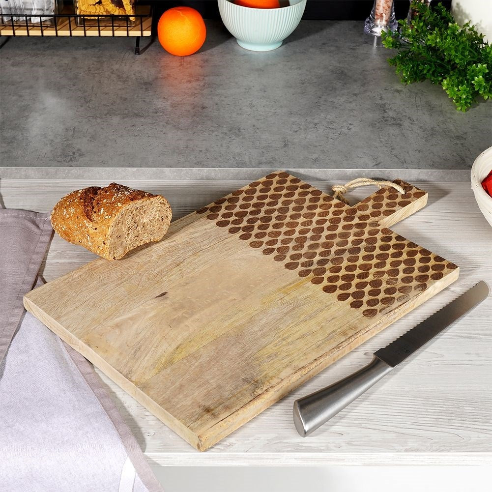 Cutting Board and Serving Tray in Exotic Mango Wood