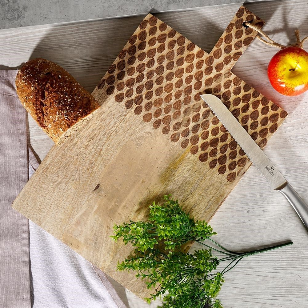 Cutting Board and Serving Tray in Exotic Mango Wood