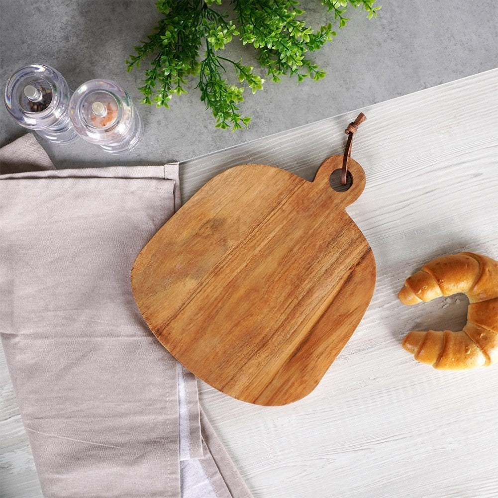 Cutting Board in Acacia Wood with Handle - Perfect for Serving