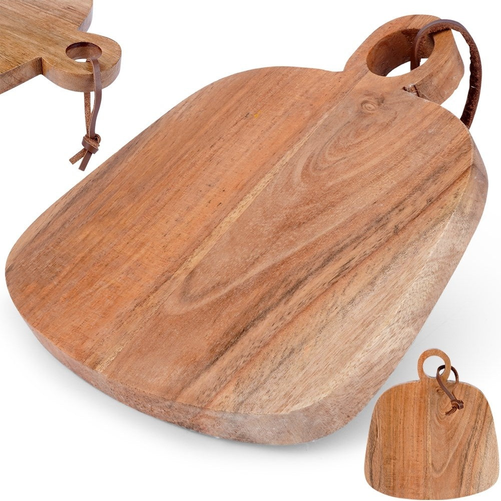 Cutting Board in Acacia Wood with Handle - Perfect for Serving