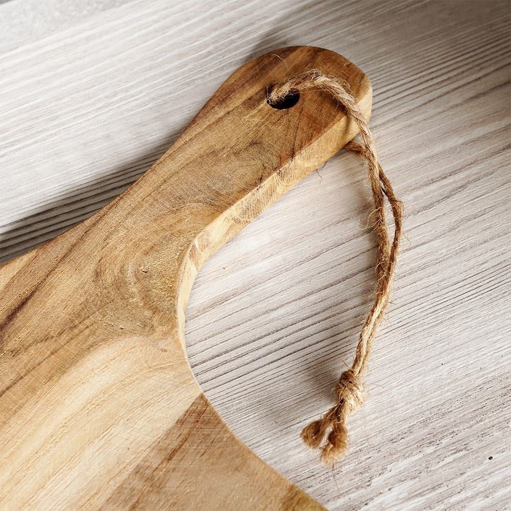 Cutting and Serving Board in Durable Teak Wood with Handle