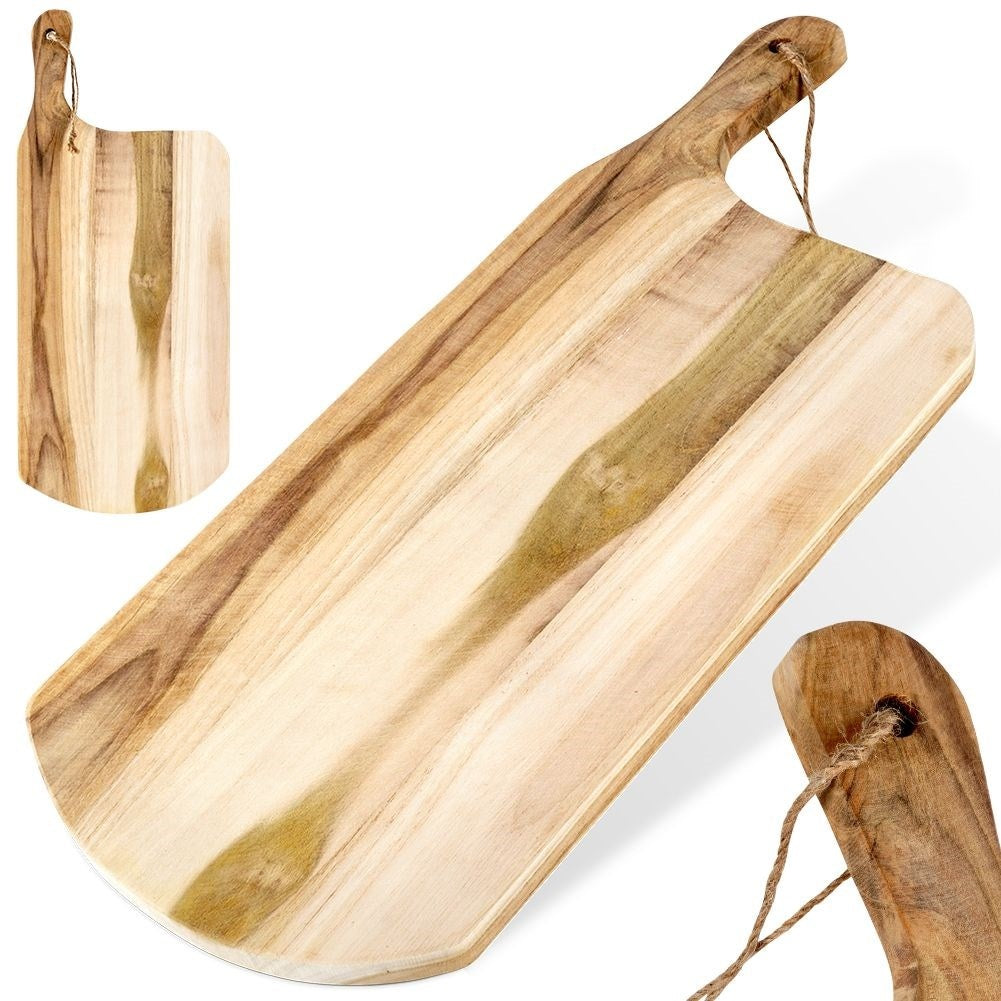 Cutting and Serving Board in Durable Teak Wood with Handle