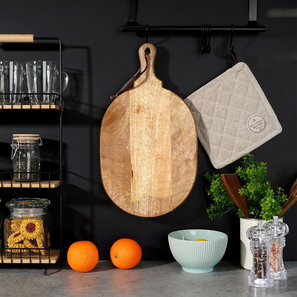 Cutting and serving board in durable mango wood