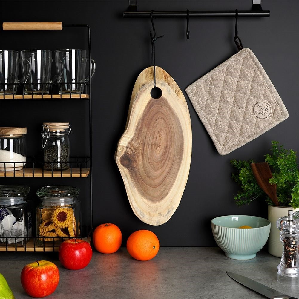Cutting board and serving tray in durable acacia wood