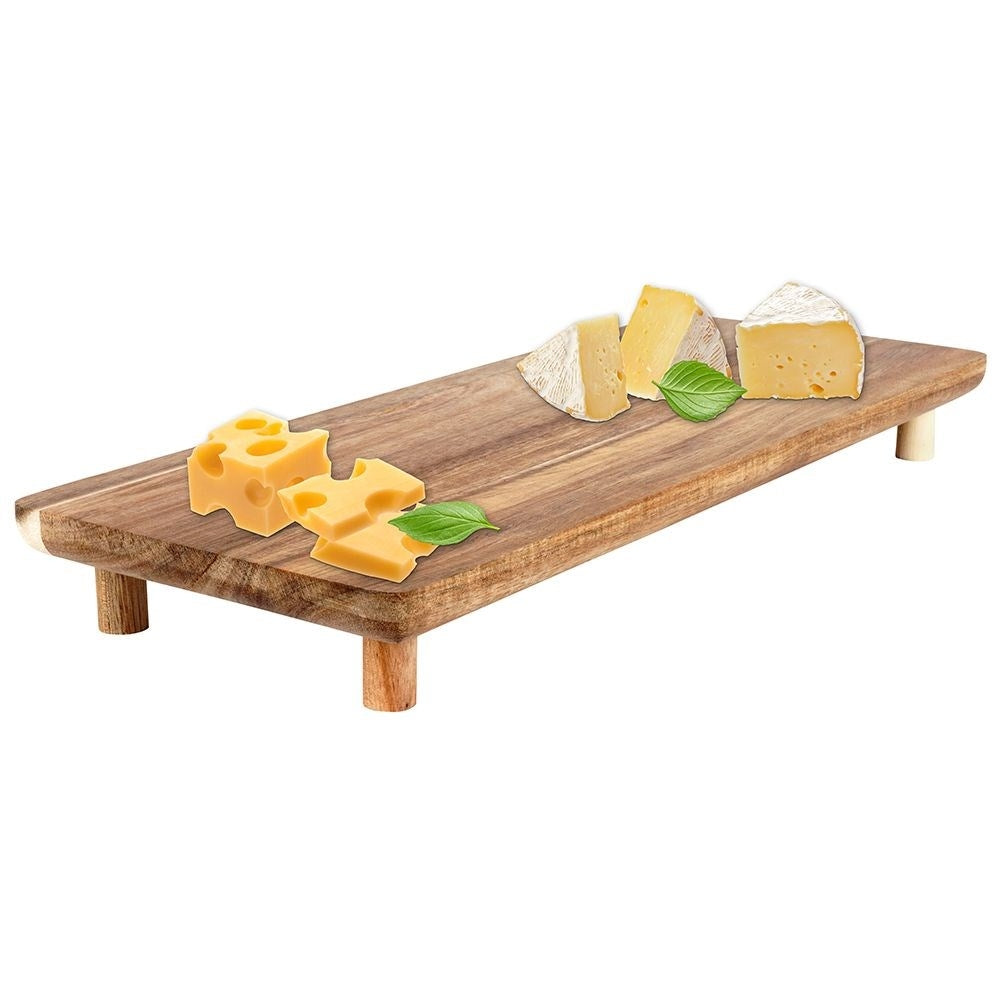 Cutting board in durable acacia wood with four legs