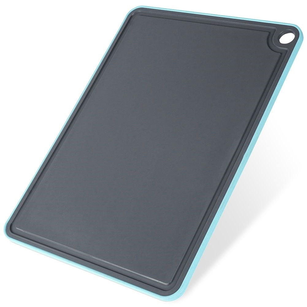 Cutting board in durable gray material, does not absorb odors