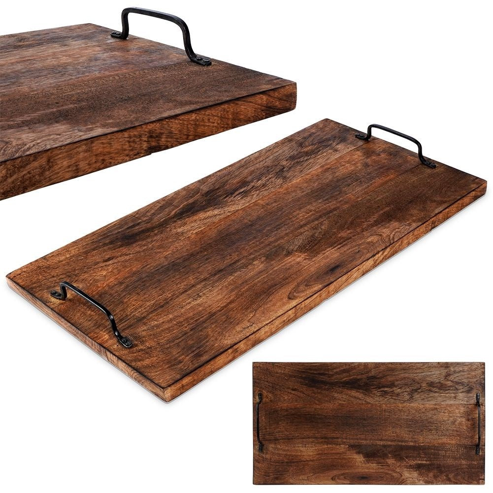 Cutting board in exotic mango wood with unique aged design