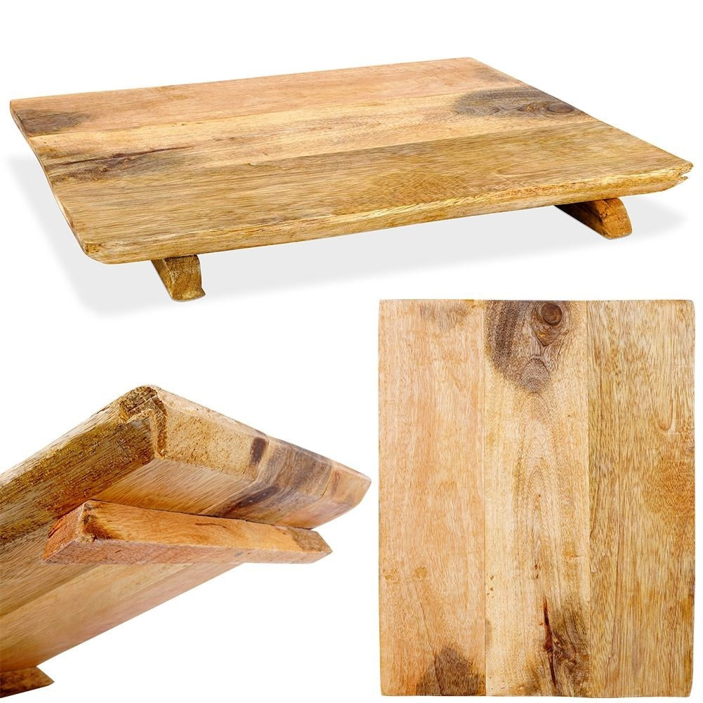 Cutting board in mango wood with raised construction