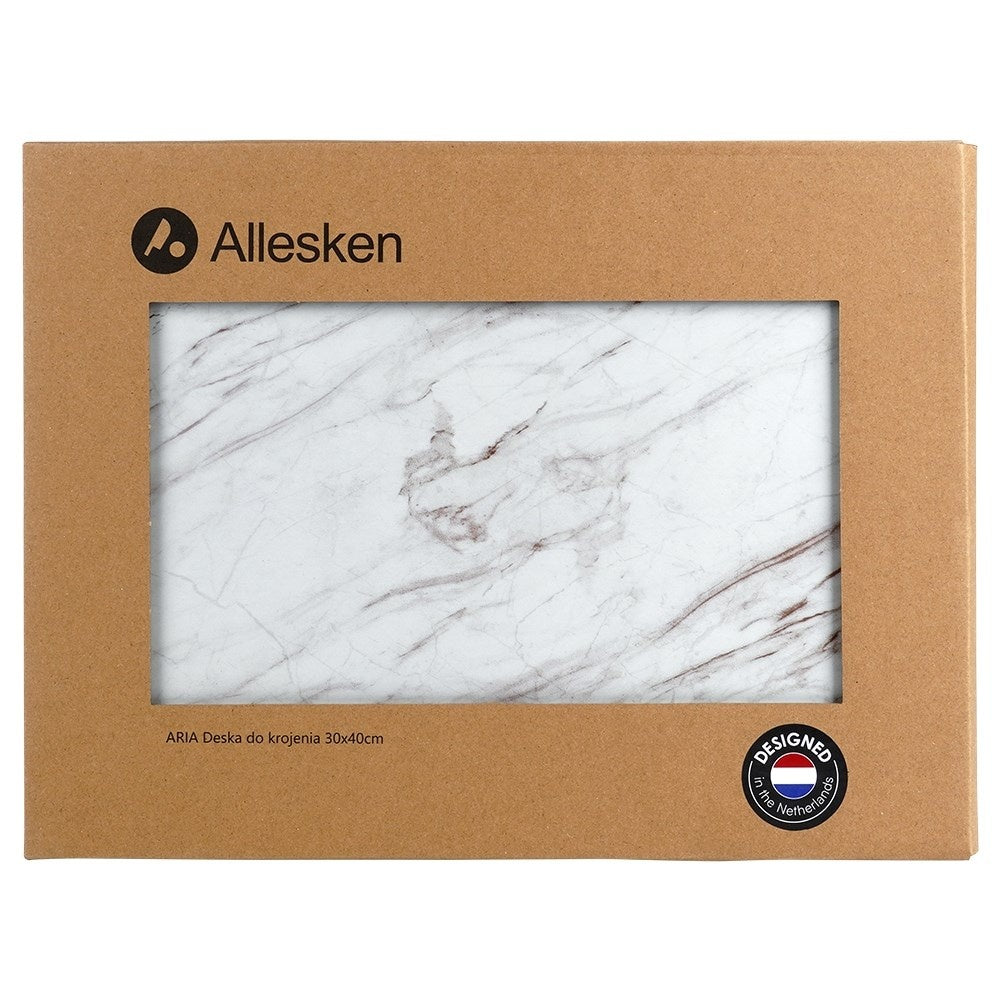 Cutting board in tempered glass with non-slip feet